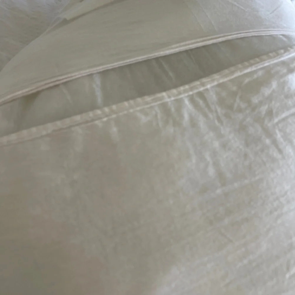 Vintage y2k ruffled white striped large square throw pillow cover